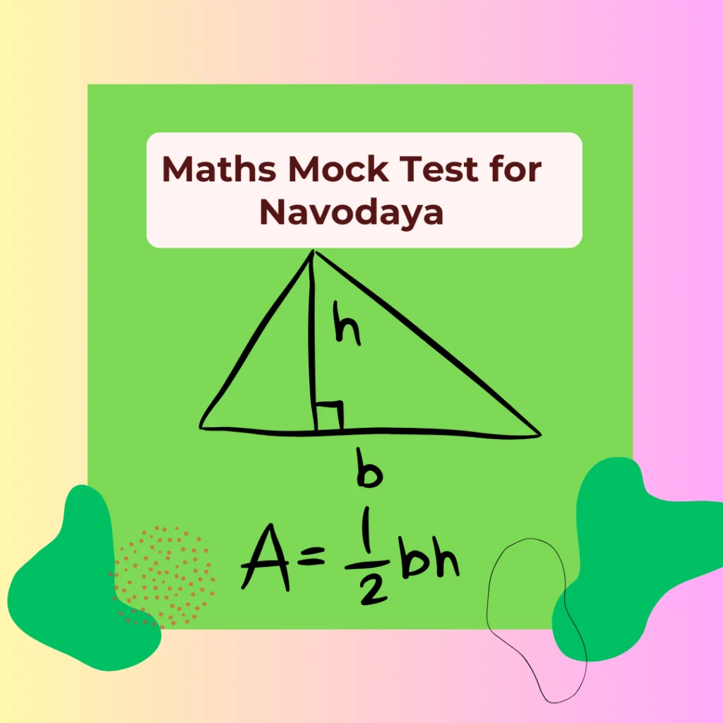 Maths Mock Test For Navodaya Exam Navodaya Entrance Exam